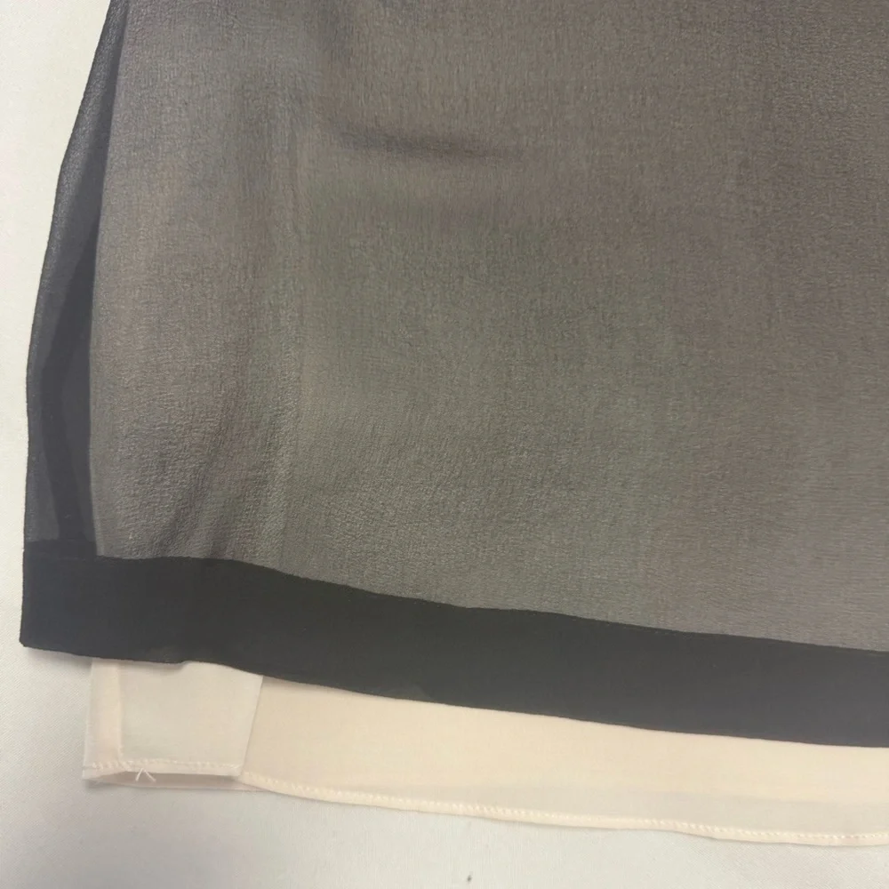 TIBI Black Sheer Blouse NWOT - Picture 10 of 11